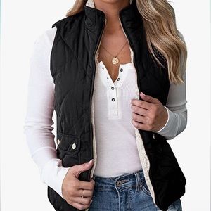 Black Sherpa Vest